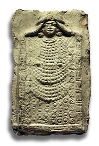 Rilievo raffigurante una divinità babilonese (argilla) da Babylonian